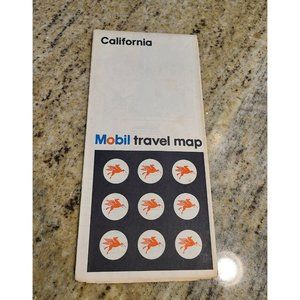 Vintage Mobil  California Travel Road Map 1972